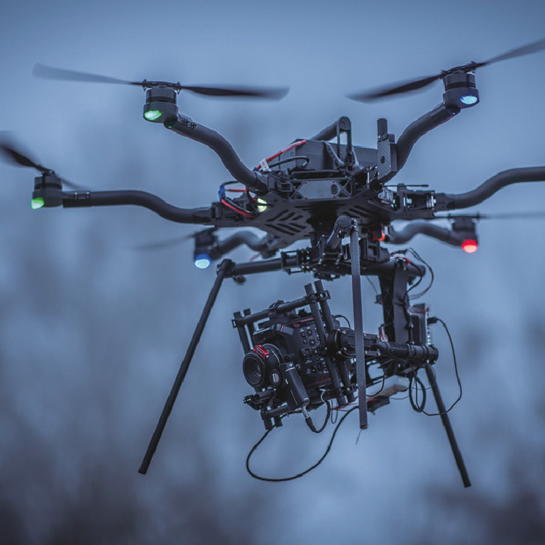 eva1 cinema camera on professional camera drone for video productions
