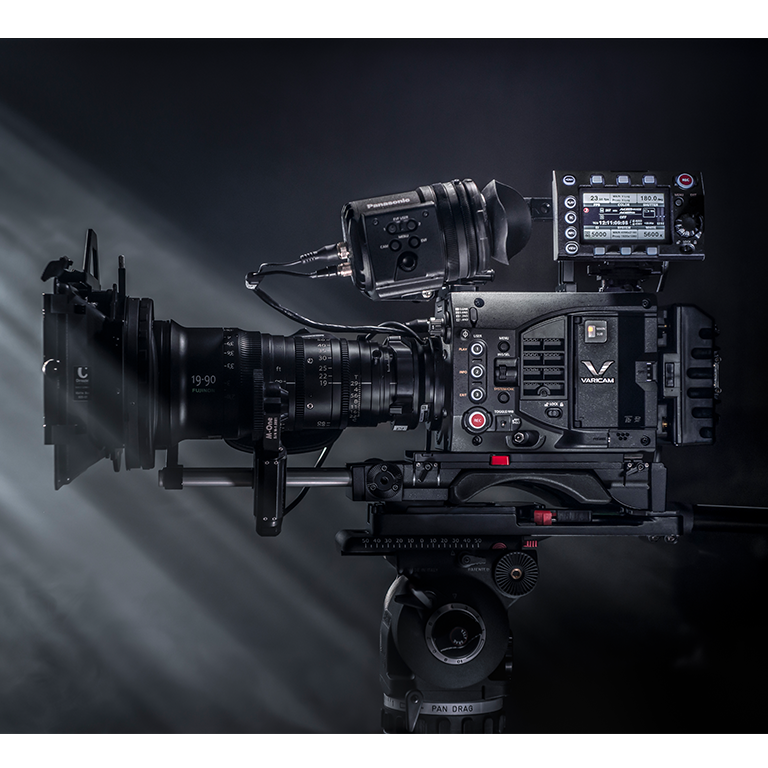 panasonic varicam lt camera on set with low light utilizing dual native iso camera technology feature