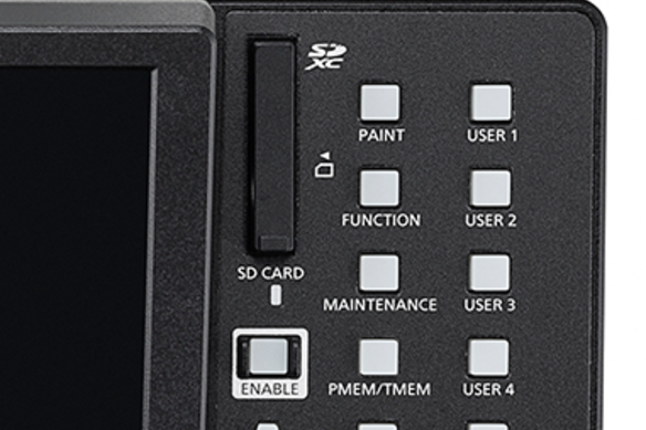 AW-rp150 sd card slot for saving camera settings and quick multi-camera setup color shading and scene files