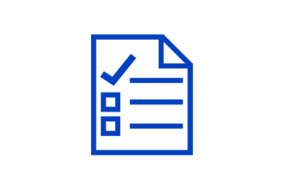 Blue checklist icon