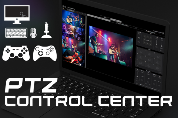 anasonic PTZ Control Center Software - Robotic Camera Control with keyboard shortcuts mouse joystick touchscreen gamepad playstation xbox controller